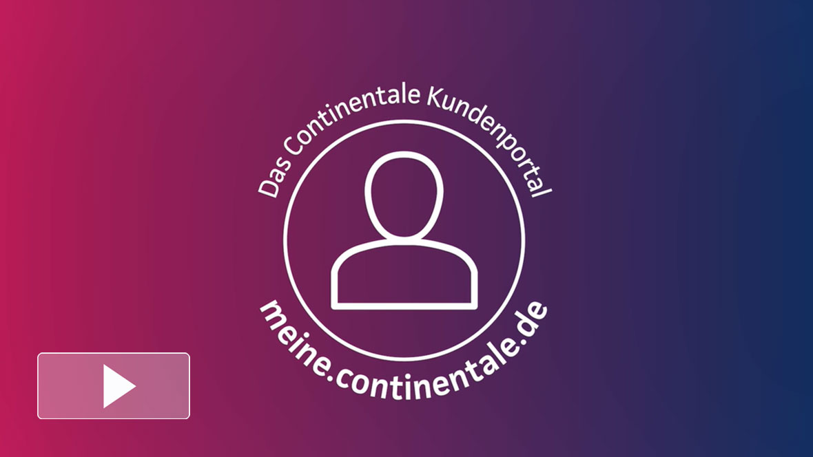 Anmeldung am Continentale Kundenportal