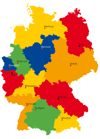 Wählen Sie Ihre Regonaldirektion aus ...