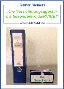 Bild von Versicherungsordner und Geschenk