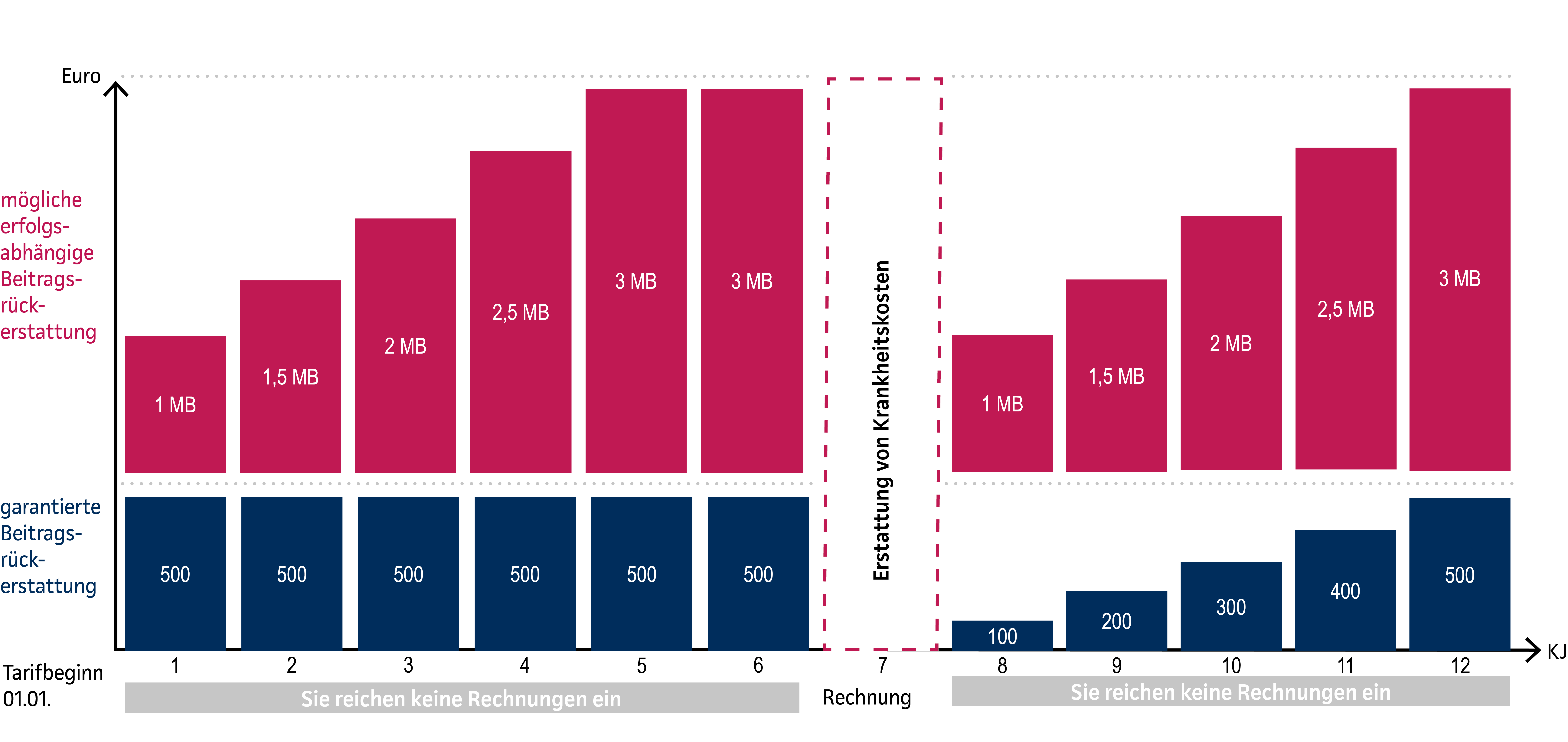 Grafik: Beitragsrückerstattung